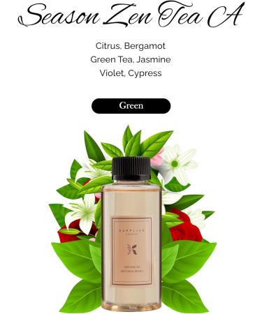 Kapplico Season Zen Tea Diffuser Oil 200ml | Calm Aromatherapy Essential Oil Blend for Relaxation - International Shipping Available - Buy Online on GoSupps.com