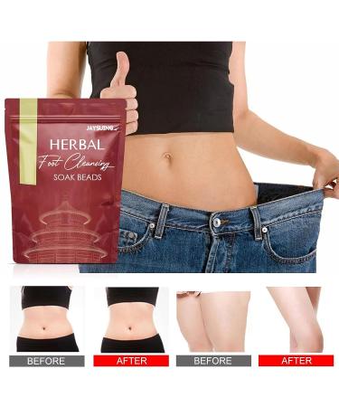 60PCS Herbal Foot Cleansing Soak Beads - Ginger Foot Soak for Lymphatic Drainage, Slimming, and Relaxation - Foot Reflex Zones Massage for Fatigue Relief - Buy Online on GoSupps.com