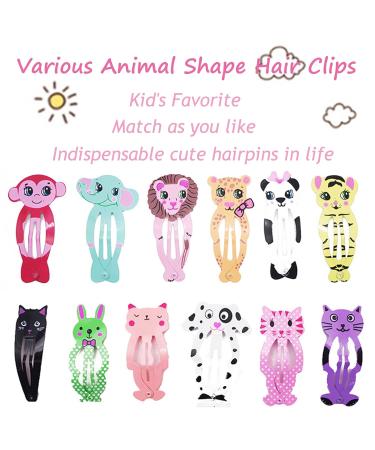 Kafeiya 36-Piece Cute Animal Cartoon Hair Clips for Girls - Children's Hair Accessories - International Shipping Available - Buy Online on GoSupps.com