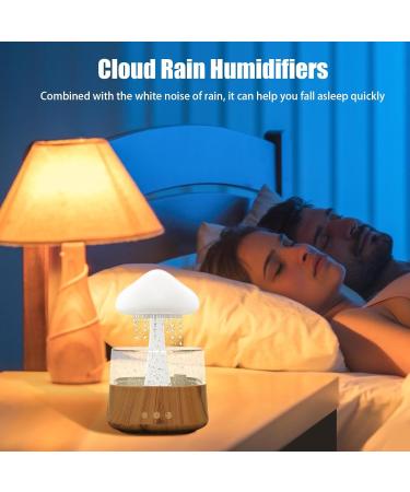 Cloud Diffuser with Rain Colorful Raining Cloud Night Light | Colorful Remote Control Raining Cloud Night Light with Charging Cable for Workplace Ch08 Wood Grain With Remote Control - Buy Online on GoSupps.com