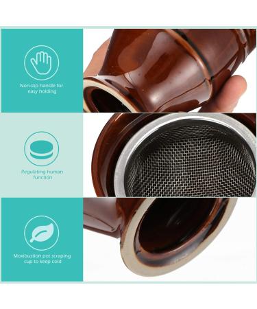Moxa Cone Burner Holder Box | Portable Ceramic Moxibustion Massage Cup for Effective Pain Relief - Buy Online on GoSupps.com