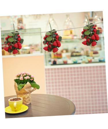 Zerodeko Simulation Blueberry Faux Strawberries Household Decor Fake Fruit Photo Props Decor for Home Faux Strawberry Christmas Decor Strawberry Lantern Foam Red Artificial Model Red 29.00X12.00X5.00CM - Buy Online on GoSupps.com