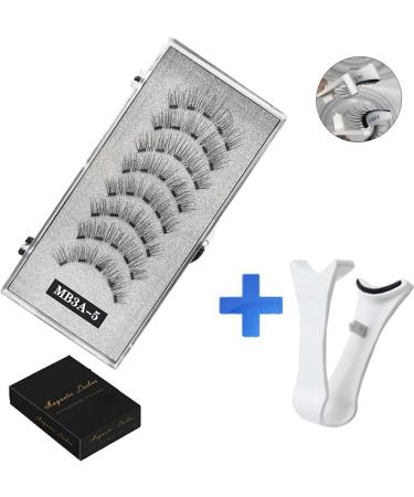 Wpsagek Magnetic False Eyelashes - 2 Pair 3D Eyelashes with Applicator | False Lashes Kit Natural Look Reusable Lashes with Applicator 3D Artificial Eyelashes for Women - Buy Online on GoSupps.com
