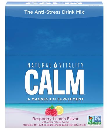 Natural Vitality CALM The Anti-Stress Drink Mix Original (Unflavored) 30 Single Serving Packs 0.12 oz (3.3 g) Each