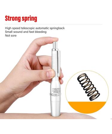 Aluminum Alloy Lancing Device Blood Lancet Pen for Blood Sugar Monitoring - Silver - Buy Online on GoSupps.com