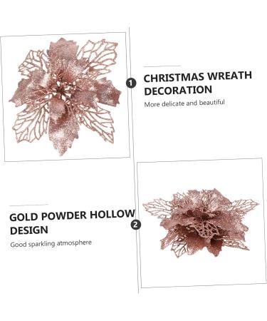 STOBAZA 3 Sets 12pcs Christmas Hollow Flower Christmas Glitter Simulated Wreath Flowers 16c Jesus Pe Blush - Buy Online on GoSupps.com