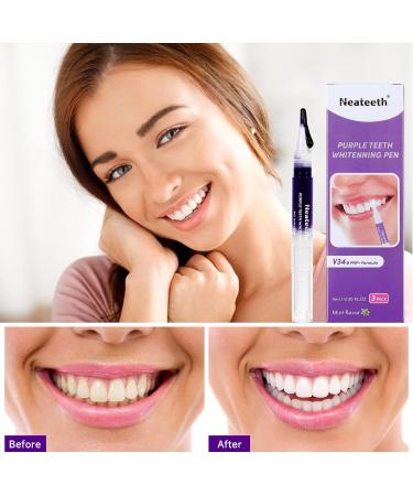 Teeth Whitening Pen for Sensitive Teeth - Instant Purple Whitening Gel for Adults | Brighten Yellow Teeth - Buy Online on GoSupps.com