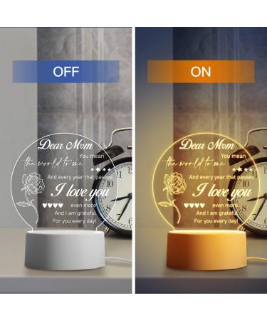 Birthday Gifts for Mum Mum Gifts from Daughter and Son Acrylic Night Light for Mum Birthday Gifts Idea Presents for Mum Mother in Law New Mum Stepmum Night Lamp Mum Gifts Night Light - Buy Online on GoSupps.com