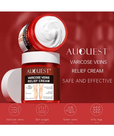 Varicose Vein Relief Cream Set - Auquest Treatment for Legs with Patches - Spider Veins Repair - Buy Online on GoSupps.com