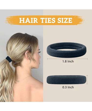 100 Multicolor Seamless Elastic Hair Ties - 4cm Hair Bobbles for Women - Buy Online on GoSupps.com