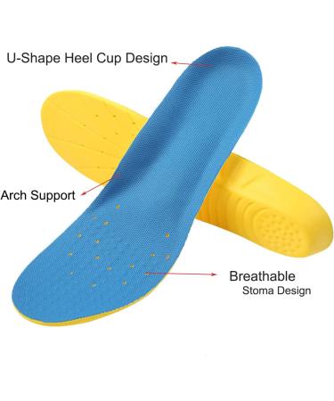 Memory Foam Orthotic Shoe Insoles with Superior Shock Absorption - Unisex (M) 6-9/7-11 - Buy Online on GoSupps.com