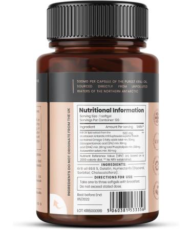 Ultra Pure Superba Krill Oil 500mg x 480 Capsules - 4 Bottles | Antarctic Sourced with Astaxanthin & Omega 3 - Buy Online on GoSupps.com