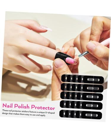 HEASOME 100 Sheets Nail Protector For Gel Polish care manicure tool Protective agent Nail Protector Cover safety mask patch Cuticle Protector For Nail Painting adhesive tape - Buy Online on GoSupps.com