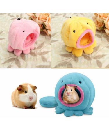 Octopus Shape Rat Hamster Bird Squirrel Warm Soft Bed Pet Toy House Cage You PICK - Pink - Buy Online on GoSupps.com