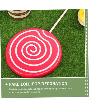 Alipis 4 Pcs Wedding Decoration Decorative Fake Lollipop Fake Lollipops Fake Lollipop Model Rainbow Lollipop Red Swirl Lollipops Toys Decorative Lollipop Ornament Wooden Food Child Candy - Buy Online on GoSupps.com