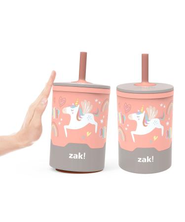 Zak Designs Kelso 15 oz Tumbler Set (Dino Camo) Non-BPA Leak-Proof