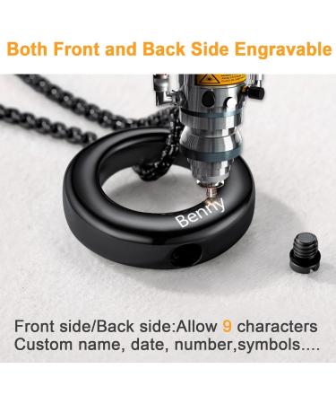 U7 Women's Cremation Urn Necklace | Celtic Knot Dog Feet Wings Crucifix | Stainless Steel Pendant for Ashes | Black Cylinder Chain Jewelry - Buy Online on GoSupps.com