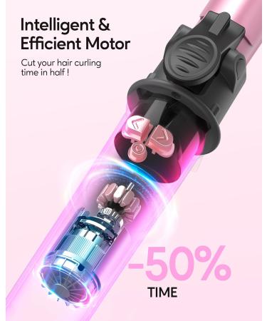 Wavytalk 1 Inch Rotating Curling Iron - Effortless Waves Self-Rotating Barrel Up to 430 F Dual Voltage Rose Gold - International Shipping Available - Buy Online on GoSupps.com