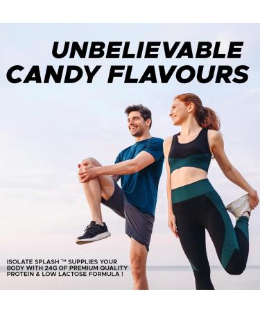 Isolate Splash Clear Whey Protein Powder - Zero Sugar Candy Peach Flavor 24g Protein/Scoop Collagen 817g (23 Servings) - Buy Internationally - Buy Online on GoSupps.com