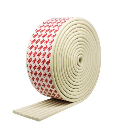 Baby Proofing 16.4ft Edge Corner Protector with 3M Strong Adhesive Double Sided Tape, Extra-Wide Soft Safety Guards Proof Foam Padding Furniture Bumper or Table, Fireplace, Sharp Edge, Cream