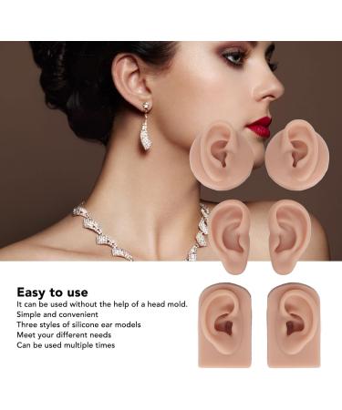 3 Pairs of Silicone Ear Models for Otoplasty & Acupuncture - Soft Flexible Jewelry Display & Piercing Practice - Buy Online on GoSupps.com