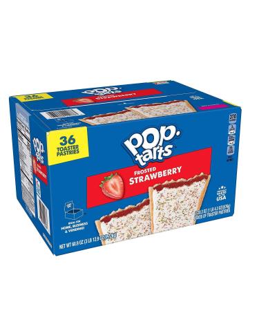 Pop Tart Kellogg's Pop-Tarts, Frosted Strawberry (36 ct.),, 36Count () 36 Count (Pack of 1)