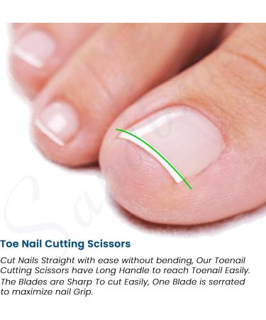 Long Handled Toenail Clippers for Thick Nails 7.5" Angled Tip Long Handled Nail Scissors for Toenails Heavy Duty Long Handled Toenail Scissors for Thick Nails Podiatry Tools for Elderly Back Pain - Buy Online on GoSupps.com