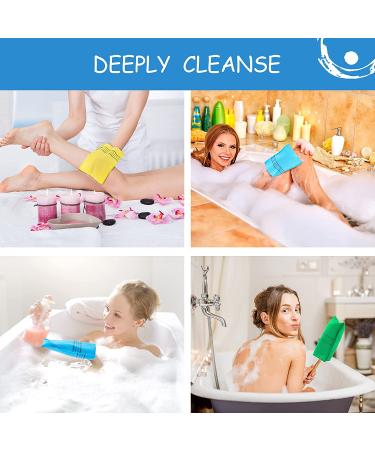10-Piece Korean Exfoliating Bath Mitt Set - Double Sided Body Scrub Gloves for Spa Shower - Multi Color Dead Skin Towels - Buy Online on GoSupps.com