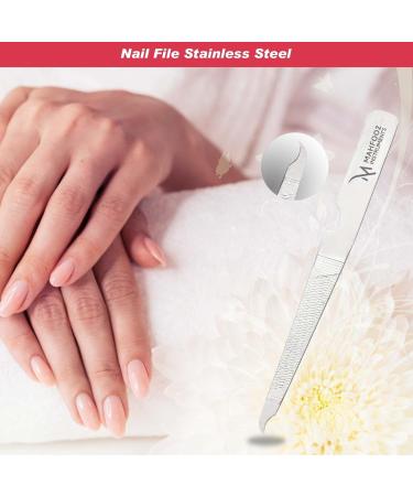 Nail Files Set of 3 Pieces Stainless Steel Double-Sided for Fingernails and Toenails Manicure and Pedicure Tools - Buy Online on GoSupps.com
