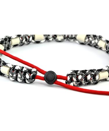 Custom EM Ceramic Collar for Dogs & Cats | Original US Paracord (61-70 cm Black-White) - International Shipping - Buy Online on GoSupps.com
