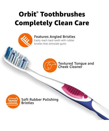 Amazon Basics Orbit Toothbrushes Soft Full 4 Count 1-Pack - (Previously Solimo) - Buy Online on GoSupps.com