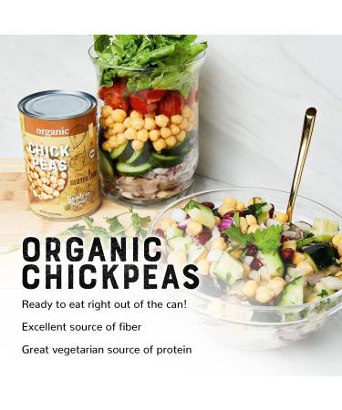 Organic Canned Chickpeas (Garbanzo Beans) - 12-Pack  15 Ounce - Ready To Serve - GMO-Free  Kosher - Nature's Greatest Foods - Buy Online on GoSupps.com