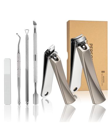 Nail Clipper Set Cuticle Trimmer with Pusher Nail Clipper Scraper 6-in-1 Professional Cuticle Remover Tools Set with Personal Care.
