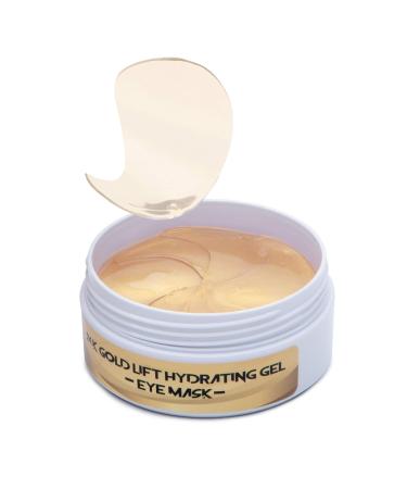 24K Gold Lift Under Eye Mask - 30 Pairs Anti-Aging Hydrating Gel Patches with Collagen Retinol & Hyaluronic Acid - Dark Circle Treatment - Buy Online on GoSupps.com