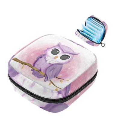 Storage bags for women's bandages cute owl portable menstrual pads panty lores tampons women's bandages storage holder for women school office multicolored 04