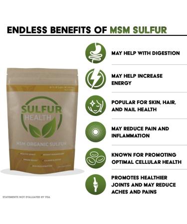 MSM Organic Sulfur - 99.9% Pure MSM Supplement - Lab-Tested & Certified (1 Pound) 1 Pound (Pack of 1) - Buy Online on GoSupps.com