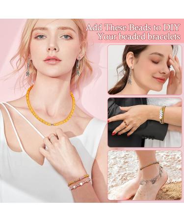 2160-Piece Gold Spacer Beads Set for Jewelry Making - Assorted Round and Star Beads in Gold, Silver, Rose Gold, KC Gold - Bracelet Beads Kit - Buy Online on GoSupps.com