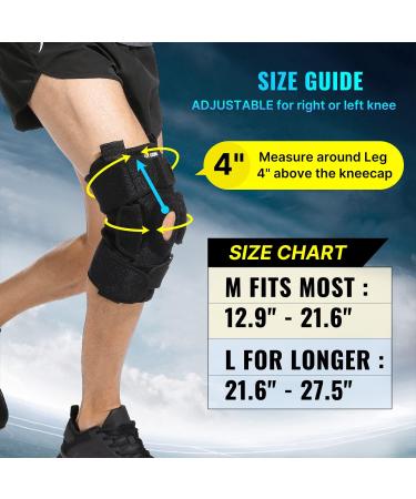 Hinged Knee Brace for Meniscus Tear: Upgraded Support for Knee Pain w/Dual Metal Hinges & Side Stabilizers Adjustable for Plus Size Big Men and Women w/Torn ACL MCL PCL Sprain Large XL XXL 3XL 4XL Plus Size L Fits for XL/2XL/3XL/4XL - Buy Online on GoSupps.com