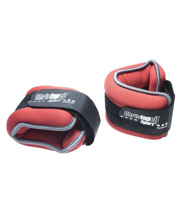 Christopeit Sport weight cuff - set of 2 ankle or wrist weights - adjustable velcro fastening 2 x 2 kg