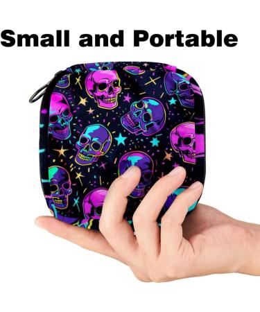 Large Capacity Storage Bags for Women's Bandages & Menstrual Cup - Travel Organizer with American Flag Design - 4.7x6.6x6.6 - Buy Online on GoSupps.com