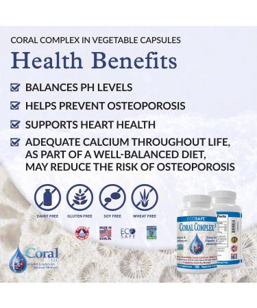 Coral Complex 3 - Coral Calcium 900 mg with Vitamin D3 1200 IU and Magnesium168 mg - 180 Vegetarian Capsules 180 Count (Pack of 1) - Buy Online on GoSupps.com
