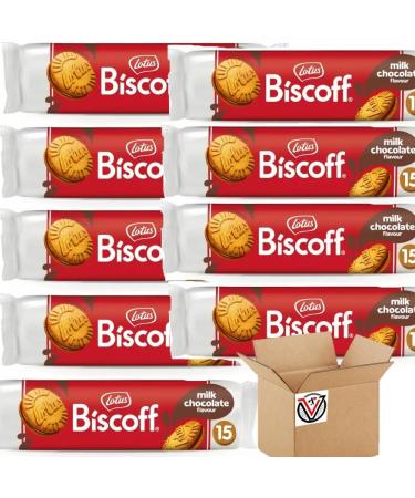 09 x Lottus Biscof Sandwich Milk Chocolate Cream Biscuits 150g - Caramelised sandwich biscuits with a milk chocolate cream filling - Buy Online on GoSupps.com