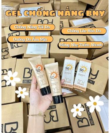 BNY-2 TUYP GEL CHONG NANG BNY 2Way Aqua Sun Gel SPF 50+ PA++++ Korean Sunscreen for All Skin Types (2 x 30 mL) - Buy Online on GoSupps.com