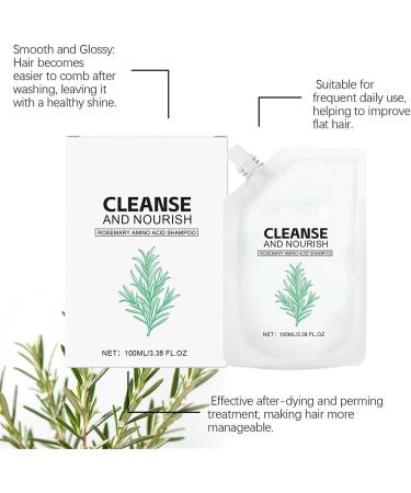 Shampoing de cheveux lisses et brillants rafra chissants shampooing de croissance des cheveux au romarin pour les poils d'amincissement hydratant contr le le cuir chevelu gras (1pc) - Buy Online on GoSupps.com