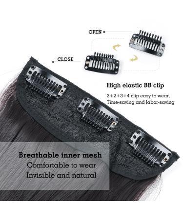 Yddm Dark Brown Clip In Hair Extensions - 24 inch Synthetic Full Head Set for Women - Affordable and Realistic - 4pcs - Buy Online on GoSupps.com