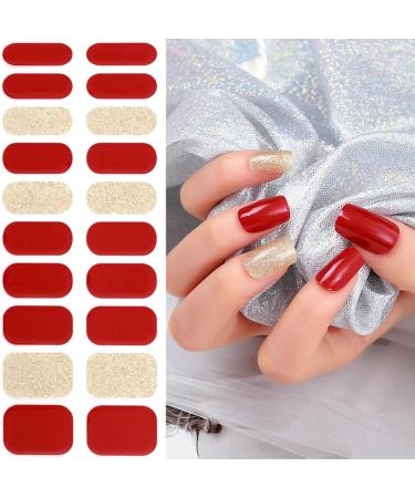 20 Sticker Semi Cured Gel Strips Gel Nail Full Wraps Strips Gel Nail Stickers UV/LED Lamp Required Nail Wrap Semi Cured Gel Nail Strips Pedicure Semi Cured Gel Nail Strips Starter Kit Semi BSS81 - Buy Online on GoSupps.com