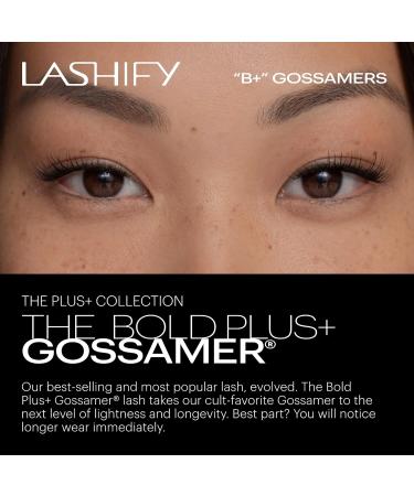 Lashify Bold Plus+ 12mm Gossamer Eyelash Extensions - Easy DIY False Lashes for Natural Long-Lasting Look | Black Refill - Buy Online on GoSupps.com