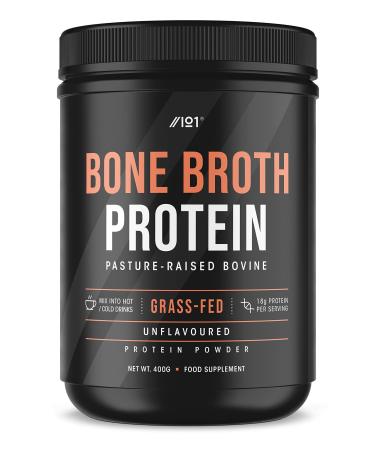 Bone Broth Beef Protein Powder - 400g - Unflavoured - 100% Grass-Fed & Pasture Raised Beef - Paleo & Keto Friendly. Halal Kosher 400g 400 g (Pack of 1) - Buy Online on GoSupps.com