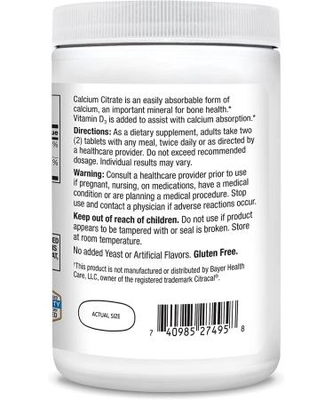 21st Century Calcium Citrate + Vitamin D Caplets - 400 ct Pack of 6 - Buy Online on GoSupps.com