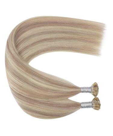 Ugeat Flat Tip Real Hair Extensions - 50cm Black Keratin Pre-Bonded Tips | 20 Inches 1g/Strand 50 Strands - #18P613 - Buy Online on GoSupps.com